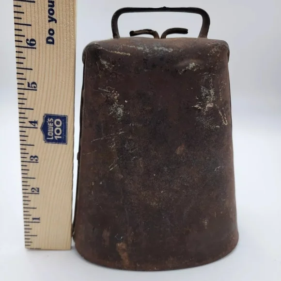 Antique Cow Bell Farm Hand Forged Large Country Rustic Decor - Picture 7 of 8